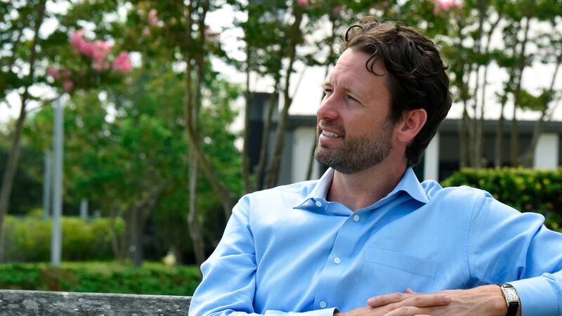 Former U.S. Rep. Joe Cunningham talks during an interview with The Associated Press about his...