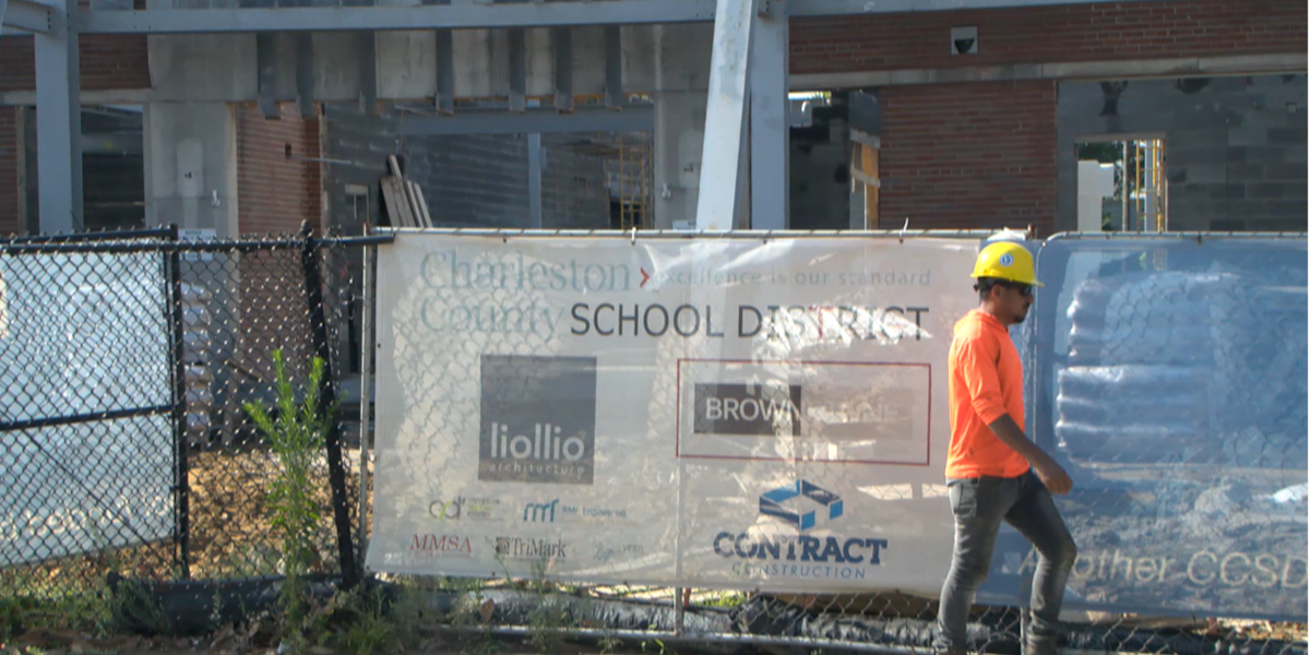 Early College High School support building construction halfway complete Early College High School support building construction halfway complete