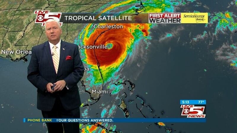 Live 5 News is tracking Hurricane Dorian as it approaches South Carolina.