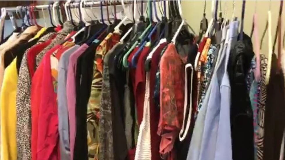 Outfits for job interviews in the "success closet" are donated by Roper St. Francis teammates....