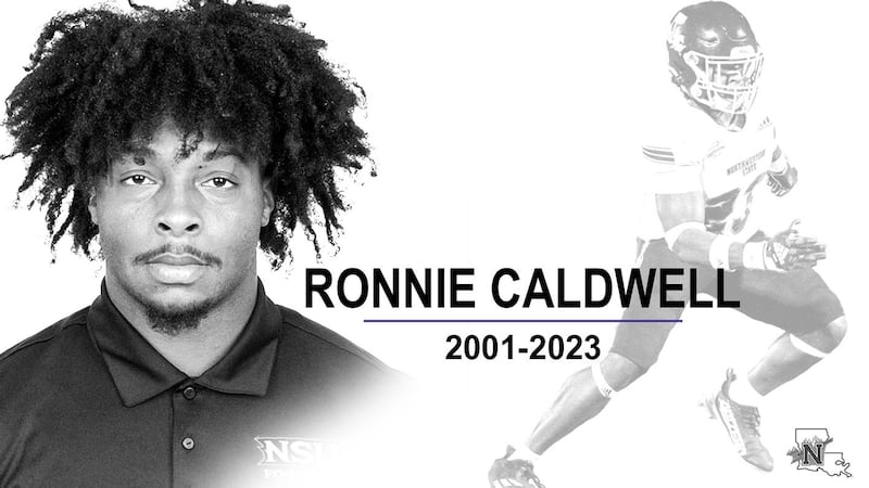 Northwestern State University safety Ronnie Caldwell was found fatally shot Thursday morning.