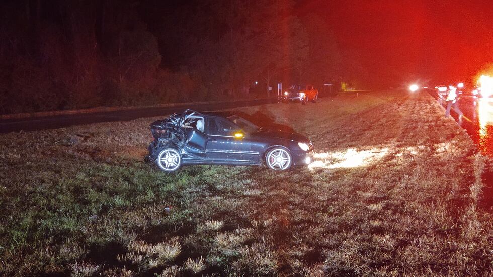 Another vehicle damaged in the accident.