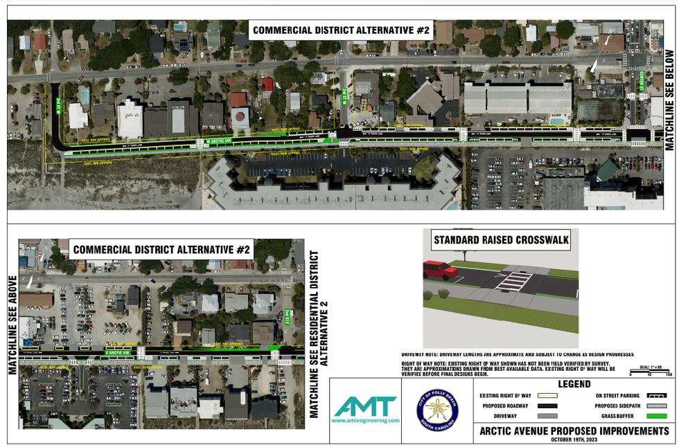 The plans show a 12-foot-wide multi-use path on the south, or beach side of Arctic Avenue for...