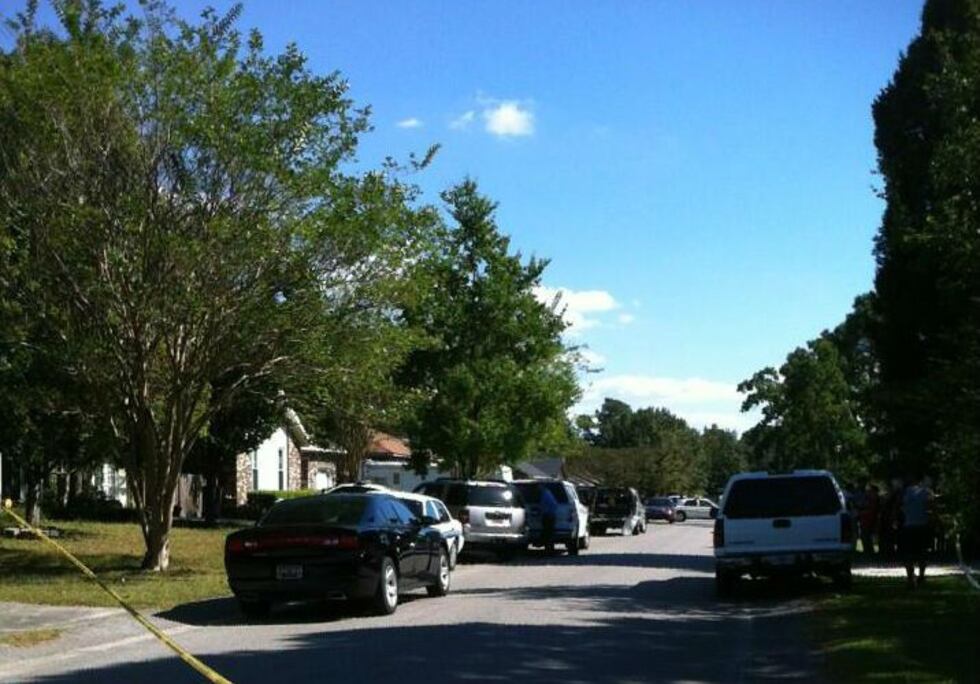 The scene on Kershaw Road.