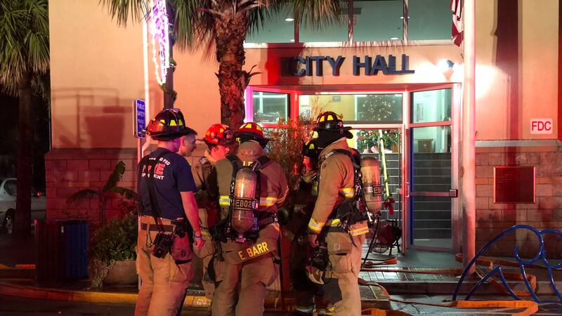 Folly Beach fire crews responded to a smoke in the City Hall building.
Firefighters worked to...
