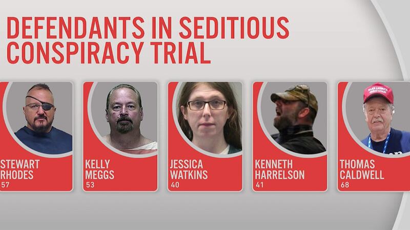 Five people associated with the Oath Keepers have been charged with seditious conspiracy.