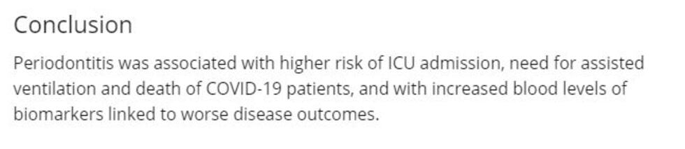 Association between periodontitis and severity of COVID‐19 infection: A case–control study