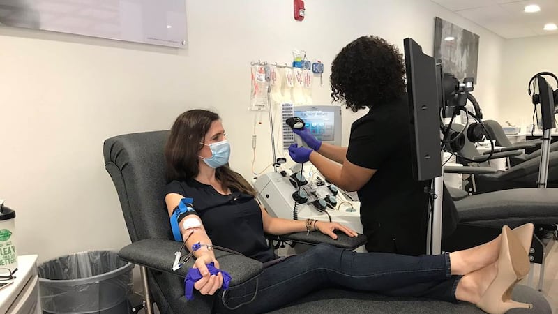 Mace said she's been a longtime blood donor and, because so many people are testing positive...