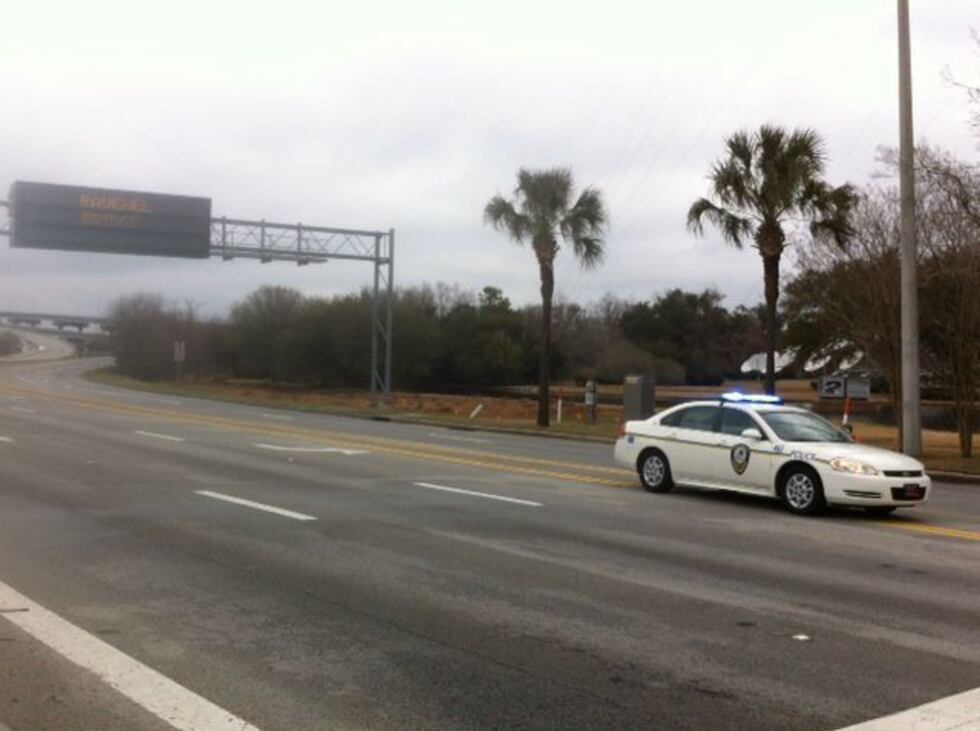 The Ravenel Bridge off ramp to Coleman Blvd.