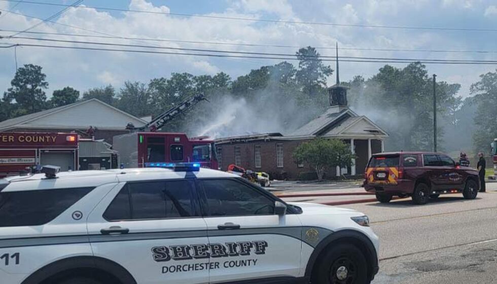 A two-alarm fire heavily damaged a Summerville-area church Wednesday afternoon.