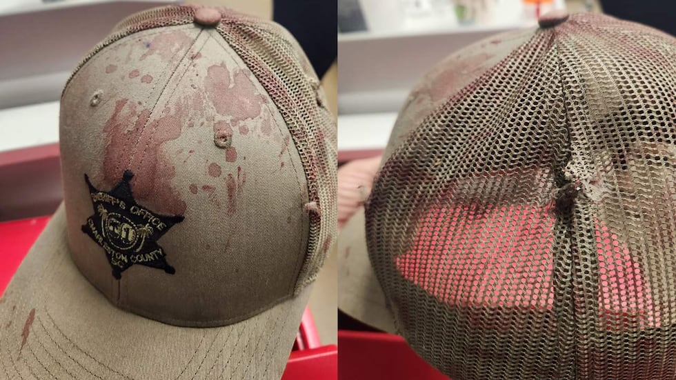 The Charleston County Sheriff's Office released images of the blood-stained hat worn by Master...