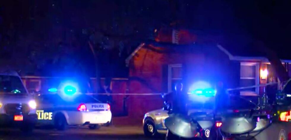 Police responding to Pinecrest apartments on Tuesday night.